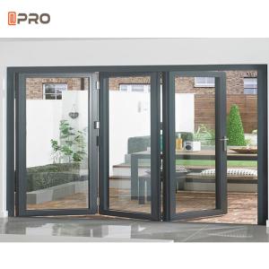 Wholesale Exterior Bi Folding Door Aluminum Folding Door Glass Patio For Store from china suppliers