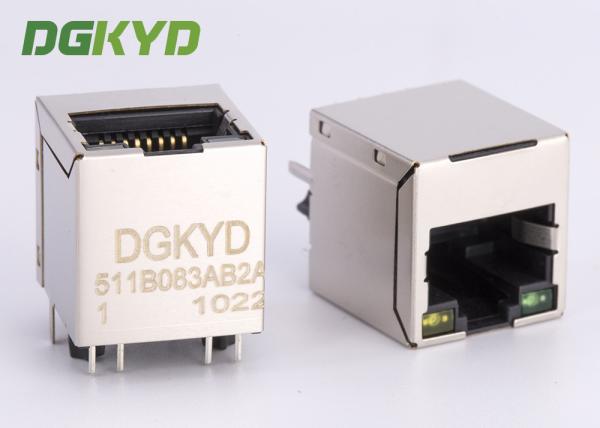 10/100 BASE 180 degree Rj45 Lan Jack vetical insertion ethernet connector