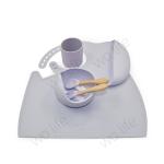 Non Slip LFGB Silicone Dinner Plate Set BPA Free Tableware
