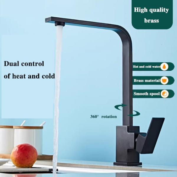 360° Rotation Kitchen Faucet Hot And Cold Water Wash Basin Sink Anti Splash 2 In