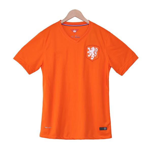 Netherlands 2014 home retro football jersey lightweight design for ultimate