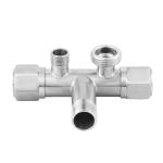 Bathroom Basin Dual Angle Valve 3 4 With High Temperature Resistance 130g
