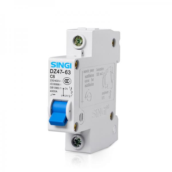 Short circuit protect overload Miniature circuit breakers mcb c63 with remote control