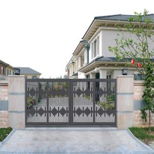 Wholesale Modern Swing Ironwork Aluminium Fence Gate Powder Coated from china suppliers