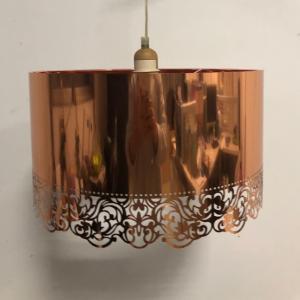 Wholesale Easy Fit PVC Laser Cut Lampshade Copper Floral Engraved 400*220mm from china suppliers