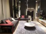 Round Coffee table used Oak wood with Stone marble for Hotel Lobby and living