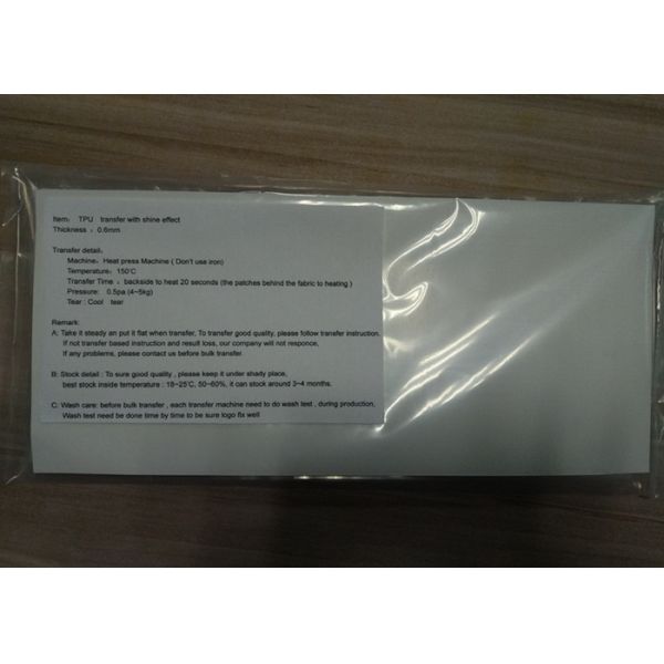 3D Effect TPU Heat Transfer Clothing Labels , High-Frequency Patch With Embossing Logo For Customized