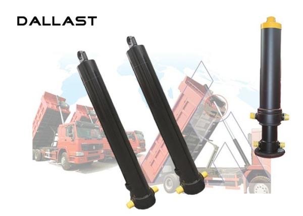 Custom Dump Truck Telescopic Cylinder Single Acting , Multi Stage Hydraulic