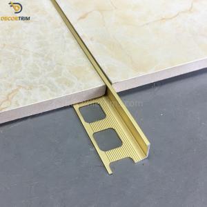 Wholesale Matt Gold Tile Edge Trim Aluminum , Ceramic Tile Edging Strips 8mm 10mm 12mm from china suppliers
