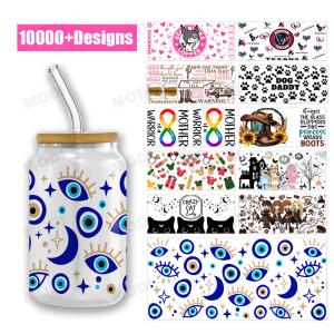 Wholesale New Design 16oz Cup Wraps Cup Glass Wraps Custom UV Logo Label Sticker For Cups Transfer Sticker from china suppliers