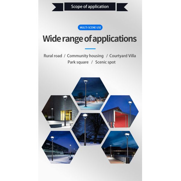 Waterproof IP65 12V Solar Lawn Aluminum Light Garden Lamp For Decoration Lighting