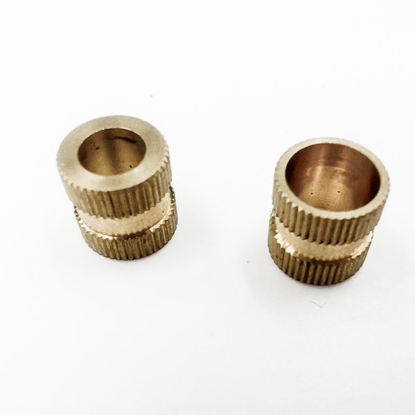 OEM Knurled Brass Threaded Inserts , Precision Threaded Nut Insert
