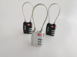 Wholesale Black TSA 719 Travel Cable Lock / 3 Number TSA Cable Luggage Lock 35.1g from china suppliers