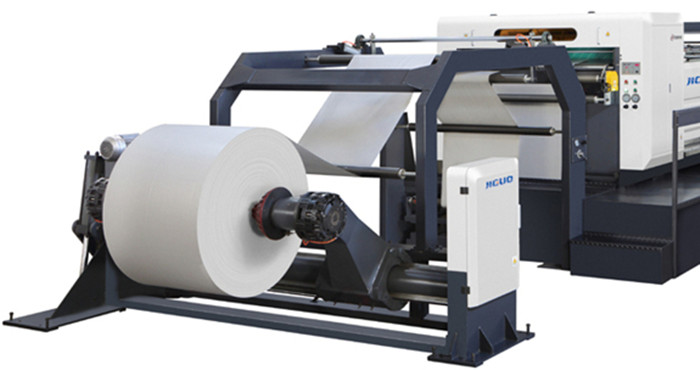 50g/M2 Automatic Paper Roll To Sheet Cutting Machine Four Roll High Precision