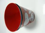 Printed Colorful Metal Tin Plate Garbage / Rubbish Can Containers