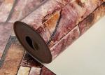 Removable 3D Brick Effect Wallpaper , Living Room Wall Covering with 0.53*10M