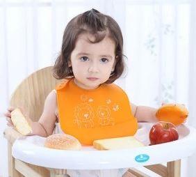 Wholesale Free BPA Washable Silicone Baby Bibs Adjustable Snaps With Pocket from china suppliers