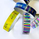 Event Customizable Paper Wristband Concert Music Festival Neon Rainbow Shiny