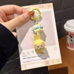 Mini Labubu Keychain Kawaii Monster Doll Bag Charm Plush Doll Accessories For