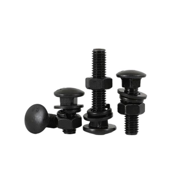 Black Steel Carriage Bolt M6 M8 M10 M12 Yellow Zinc Plated Oval Neck Grade 8.8