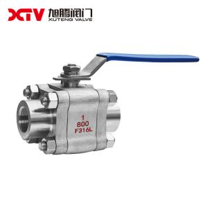 China High Pressure Female Thread Ball Valve 3PC Forged Steel Handle Function Relief Valve on sale