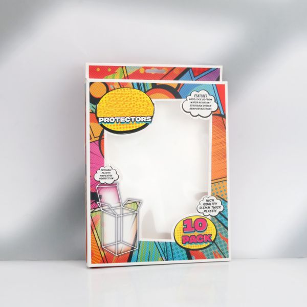 4 Inch Funko Pop Baili Protector 10-Pack Personalized Hanger Custom Logo Window Packaging Box