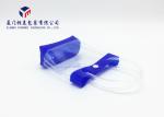 Embossed Blue Soft PVC Bags Super Clear Premium PVC Materials Fashion Style