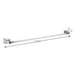 European Style Bathroom Towel Bars Sus304 24 Inch Double Towel Bar Chrome