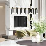 Whit 20 Chandelier Postmodern Creative U-shaped lustre industrial Chandelier(WH