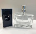 rectangle 50ml Surlyn Empty Perfume Bottle Glass Sprayer Bottle Transparent