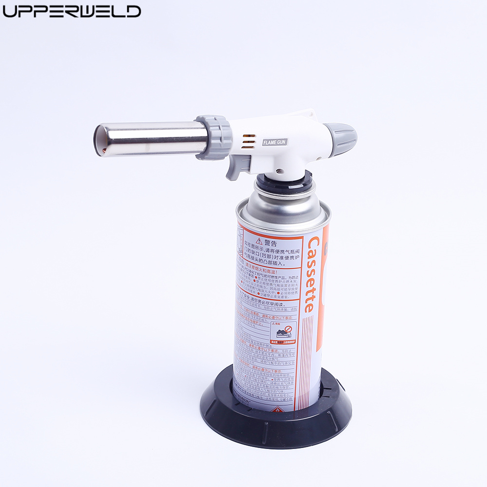 Kitchen Cooking Torch Butane Flame Gun White 1.6kw Gas Blow Torch Mini BBQ Fire Gun