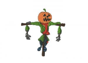 Wholesale Twill Custom Halloween Stickers , Pumpkin Scarecrow Iron On Patches Embroidered Patch from china suppliers