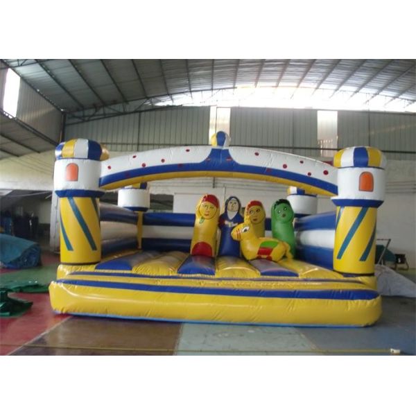 Colorful Inflatable Bouncer , Giant Inflatable Bouncer With Obstacle
