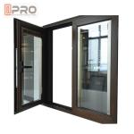 Horizontal Aluminium Frame Casement Window , Double Panel French Casement