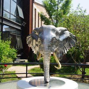 Wholesale Custom Stainless Steel Cast Elephant Head Sculpture for Wholesale from china suppliers