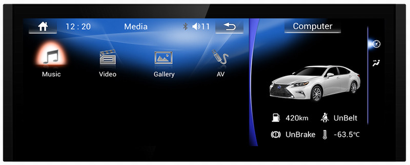 Ouchuangbo 10.25 car radio gps 4 Core CPU for Lexus IS with USB WIFI reverse camera wifi BT android 6.0 system