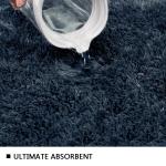 Indigo High Pile Latex Backed Bath Mats Yarn Weight 1200GSM