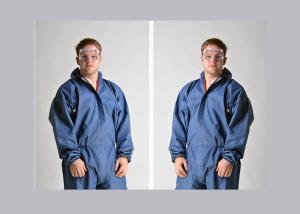 Wholesale Dark Blue Disposable Protective Coverall Tyvek Material Customized Logo from china suppliers