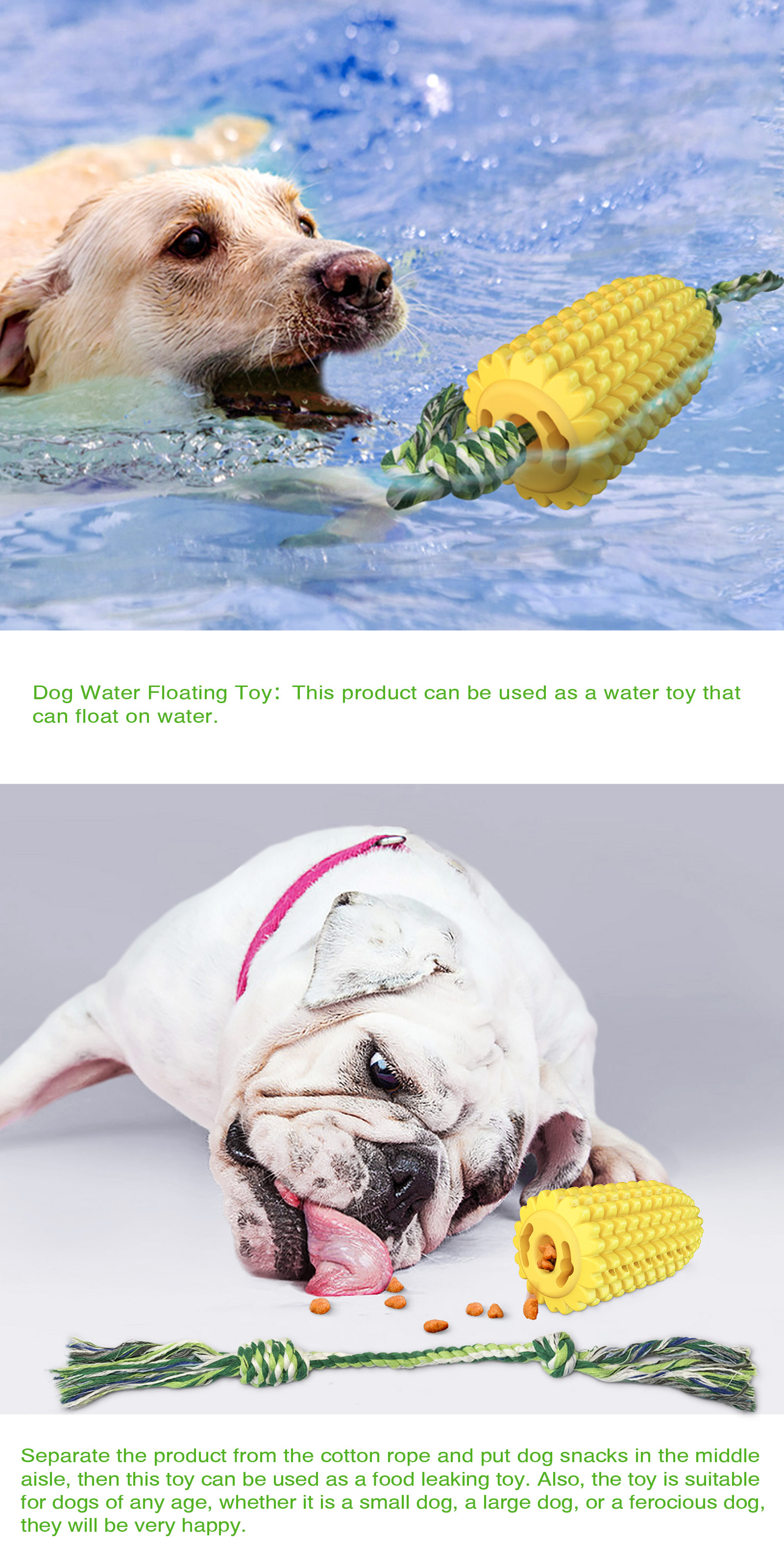 High-quality Clean Yellow Corn Molar Rod For Pet Animals With Customization