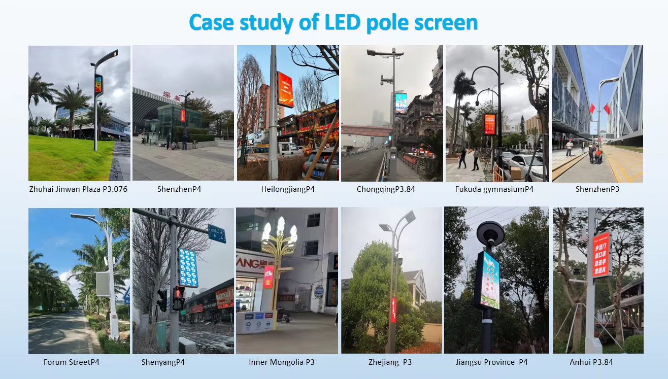 Smart Pole Light LED Signs LED Traffic Screen