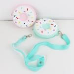 Donut Shape Custom Made Silicone Crossbody Bag With Zippers OEM ODM