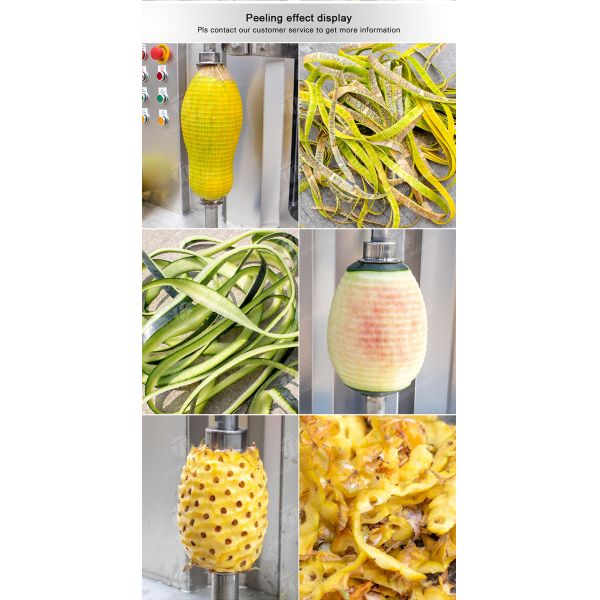Melon and fruit double head with single cutter peeling machine pineapple Peeling papaya chieh qua pumpkin wax gourd Taro