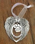Zinc Alloy Metal Angel Wing Pet Loss Christmas Ornaments For Deceased Pets