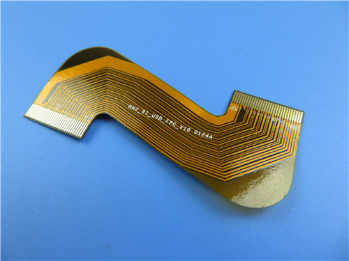 Flexible Printed Circuit (FPC) Built on 1oz Polyimide with Gold Plated and PI Stiffener for Modem USB