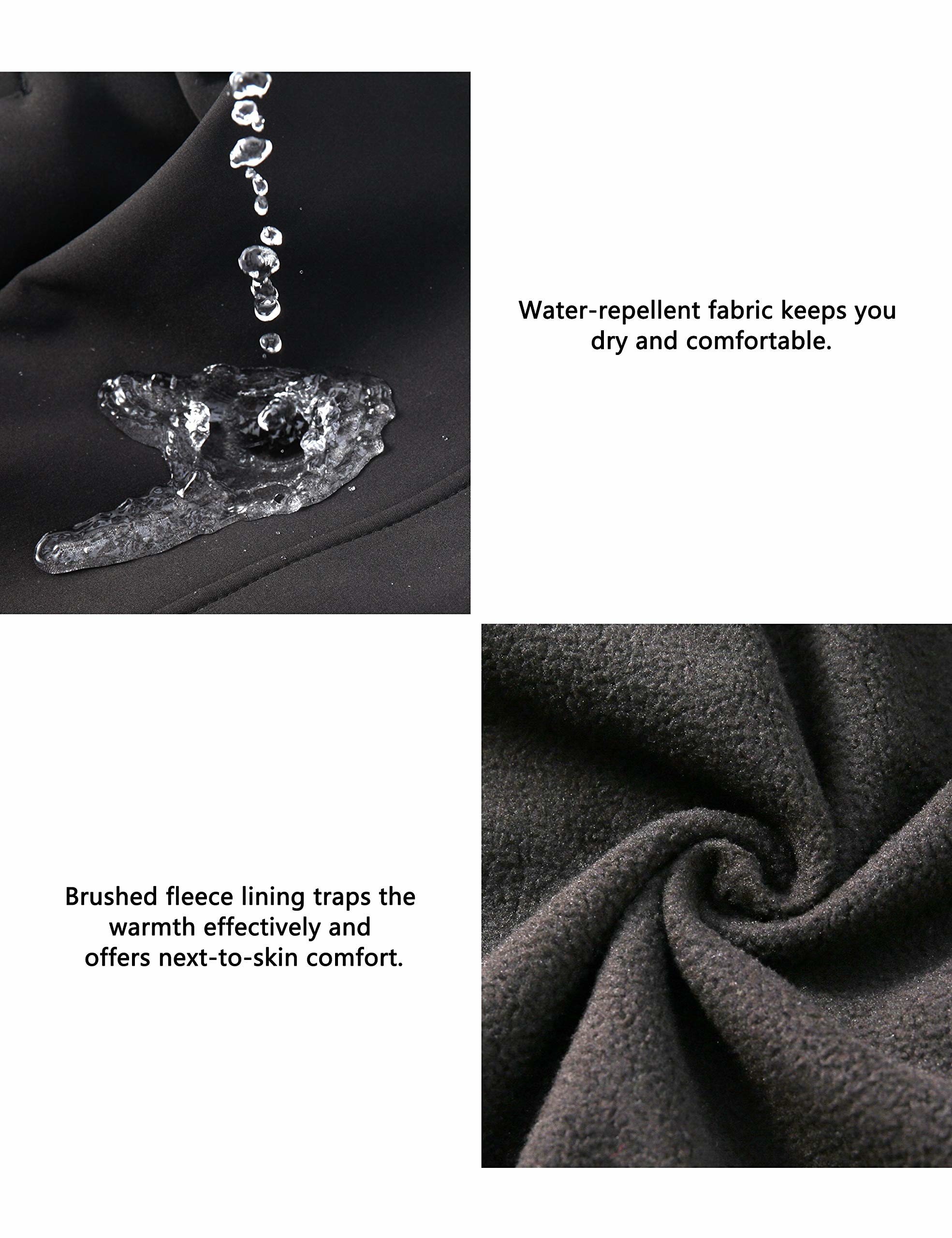 100% Polyester Water Repellent Custom Outdoor Clothing Removable Hood Breathable Inner Fleece