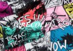 Comic Printing Activewear Made From Recycled Plastic Polyester Stretch Fabric