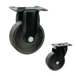 100mm Top Plate Black Bracket Cast Iron Swivel Castor Wheels