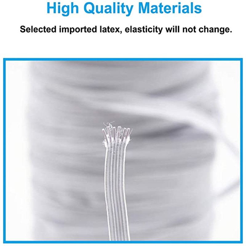 Factory Wholesale White Black Multi Color Knitted Braided Elastic Band Sewing
