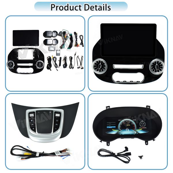 Viknav 13 Inch Android Car Radio For Benz Vito 2015-2021 (128GB Car Radio+Digital Instrument Cluster+Mouse）
