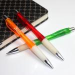triangle shape pen for promotional with rubber grip